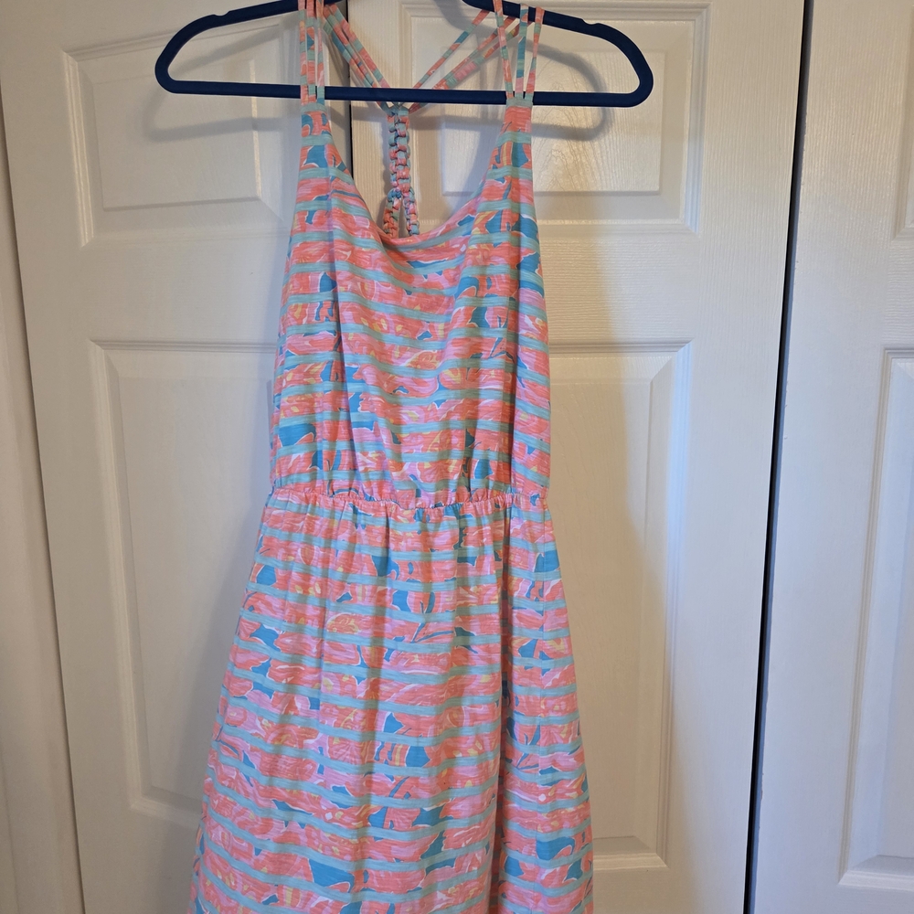 Lilly Pulitzer Pink and Blue Striped Dress